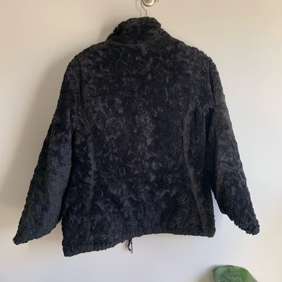 The North Face Black Reversible Puffer and Teddy Jacket Size Youth XL - Picture 5 of 7